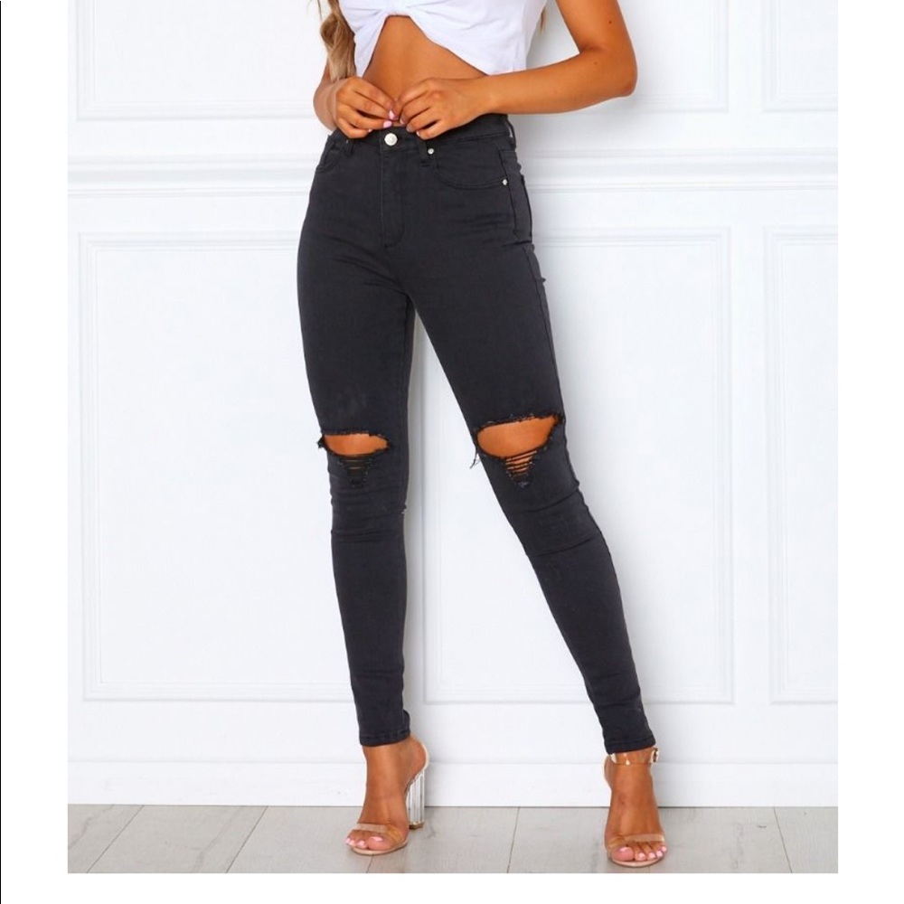 XS White Fox Boutique Black Skinny’s